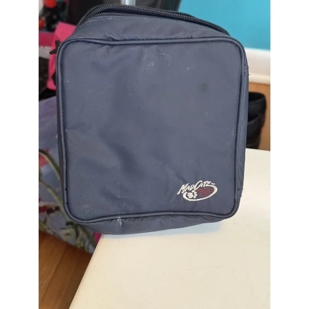 Vintage 2000s Blue‎ Madcatz Carrying Case Travel Bag for Nintendo Systems